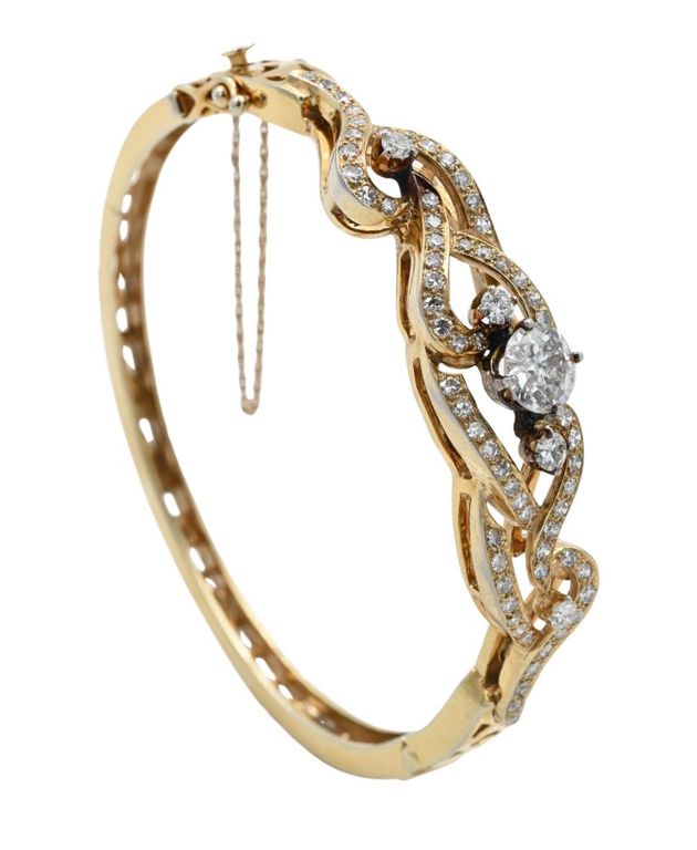 14k yellow gold diamond bracelet