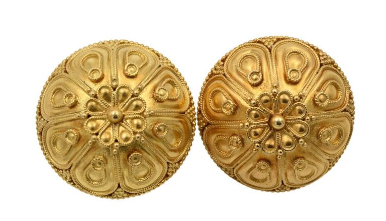 18k yellow gold clip earrings