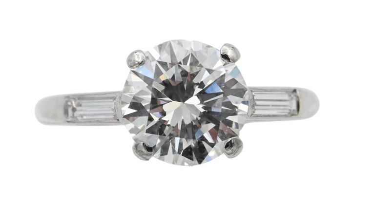 Platinum diamond engagement ring