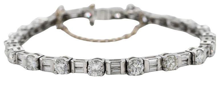 Platinum diamond bracelet