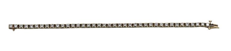14k yellow gold diamond tennis bracelet