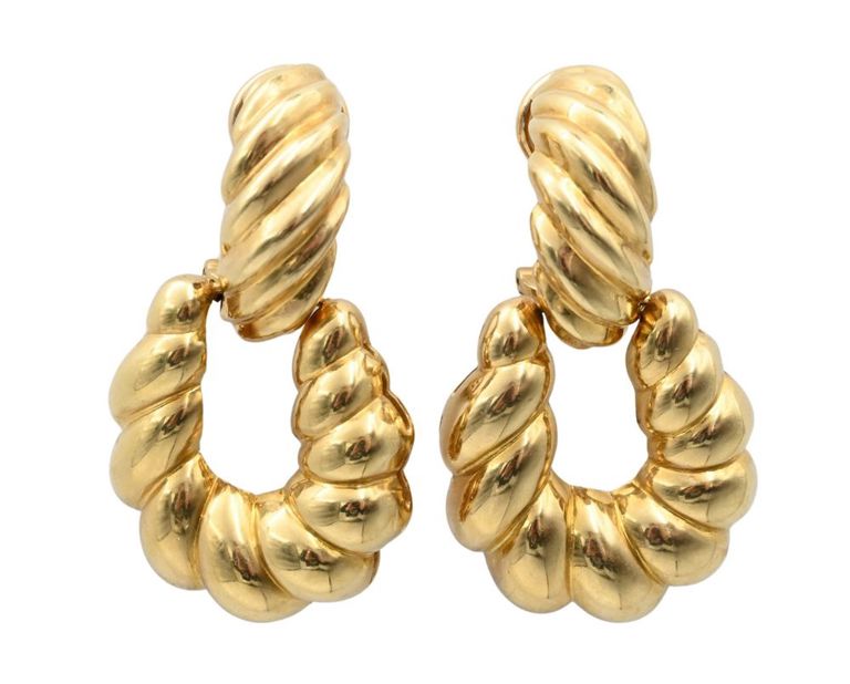 18k yellow gold earrings