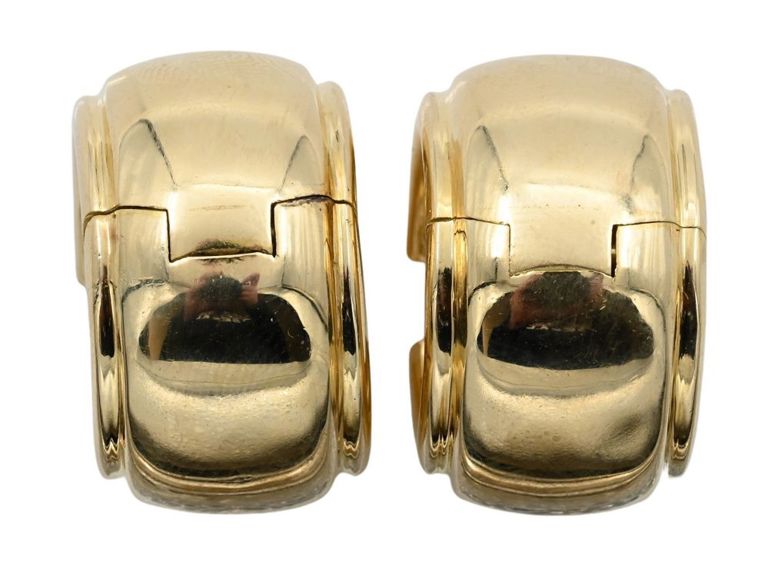 18k yellow gold pierced earrings