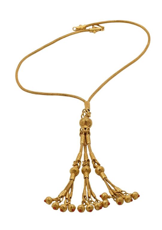 24k yellow gold coral pendant necklace