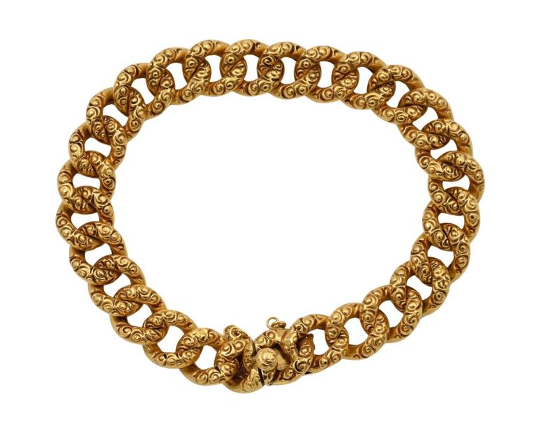 18k yellow gold love knot link bracelet