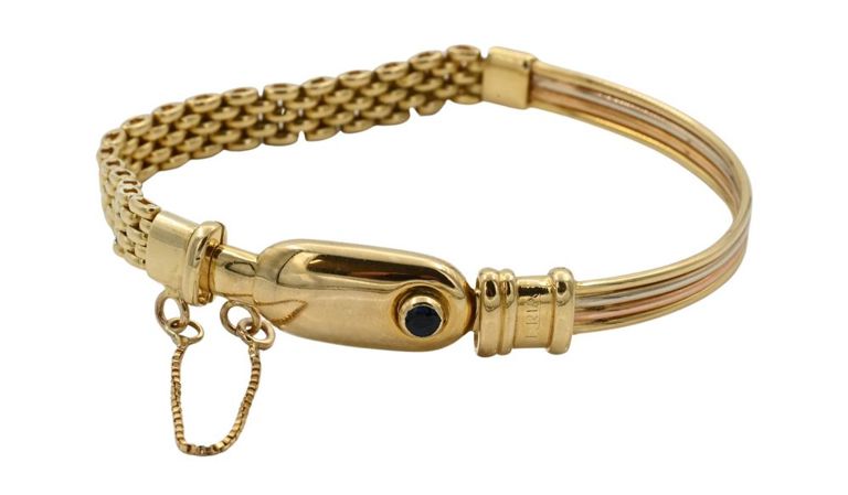 18k yellow gold sapphire bracelet