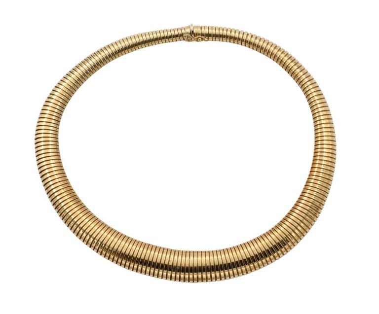 14k yellow gold flexible necklace