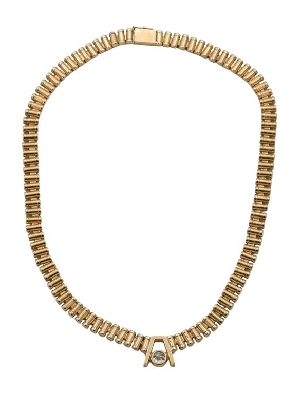 14k yellow gold diamond necklace