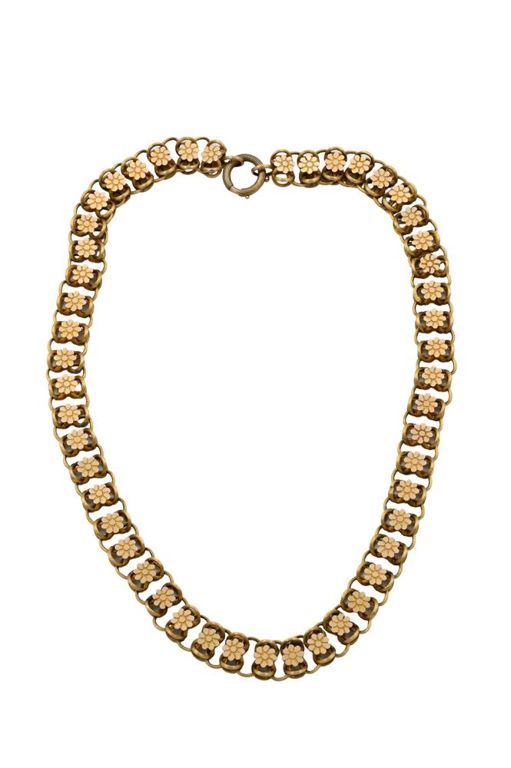 14k yellow gold choker necklace