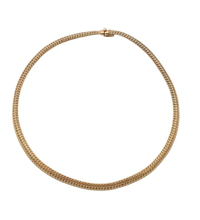 14k yellow gold choker necklace