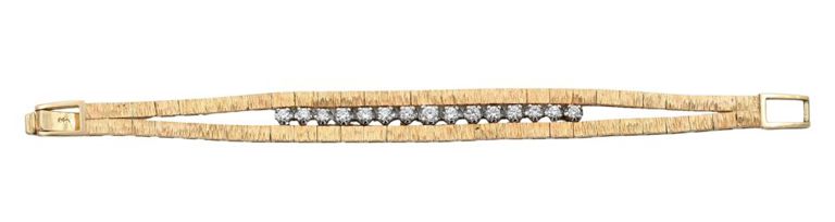 14k yellow gold diamond bracelet