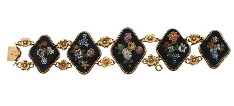 18k yellow gold panel bracelet