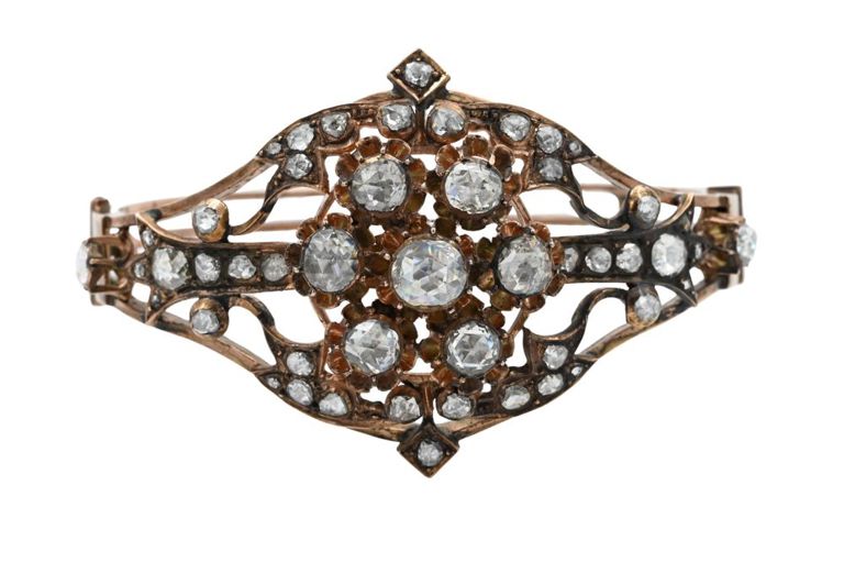 14k yellow gold diamond bracelet