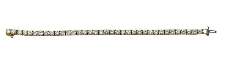 18k yellow gold diamond tennis bracelet