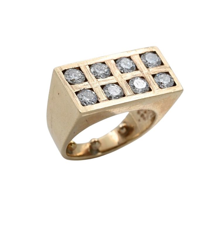14k yellow gold diamond ring