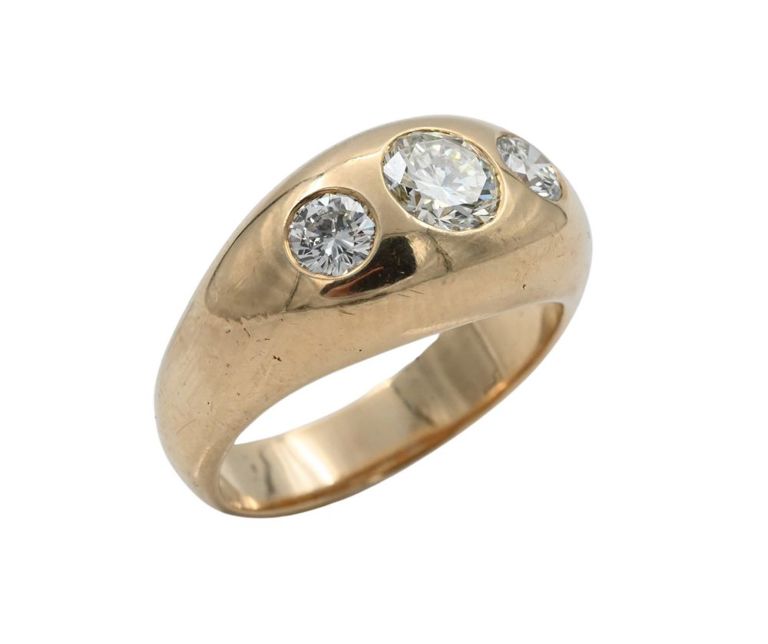 14k yellow gold diamond ring