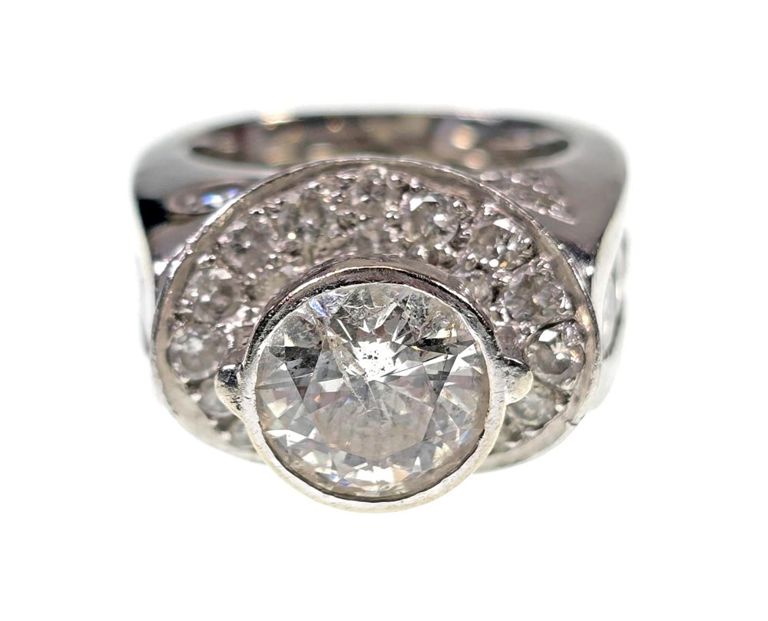 14k white gold diamond ring