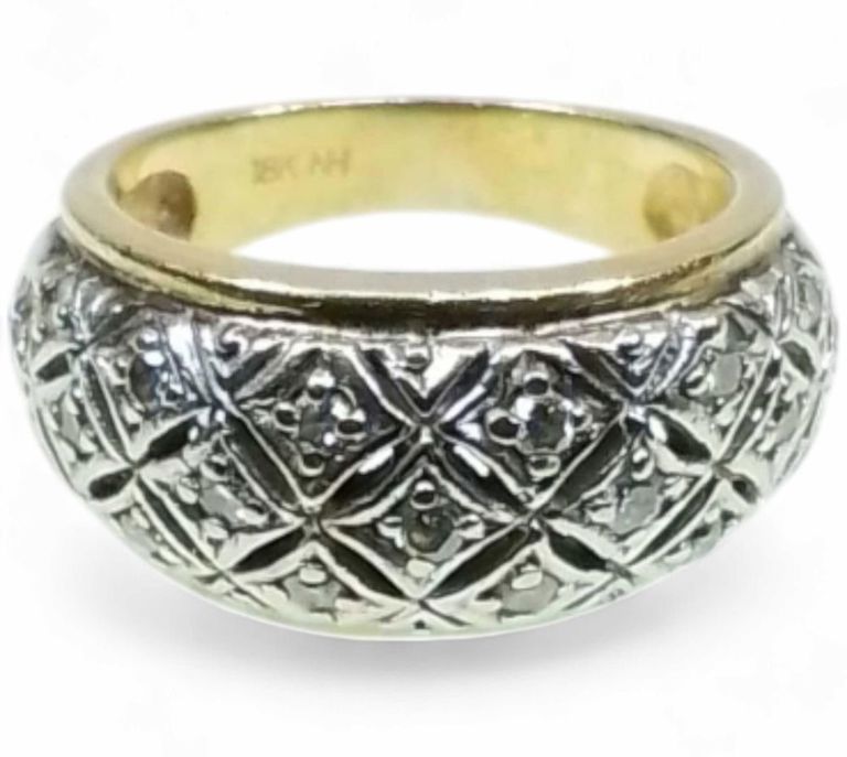 18k yellow gold diamond ring