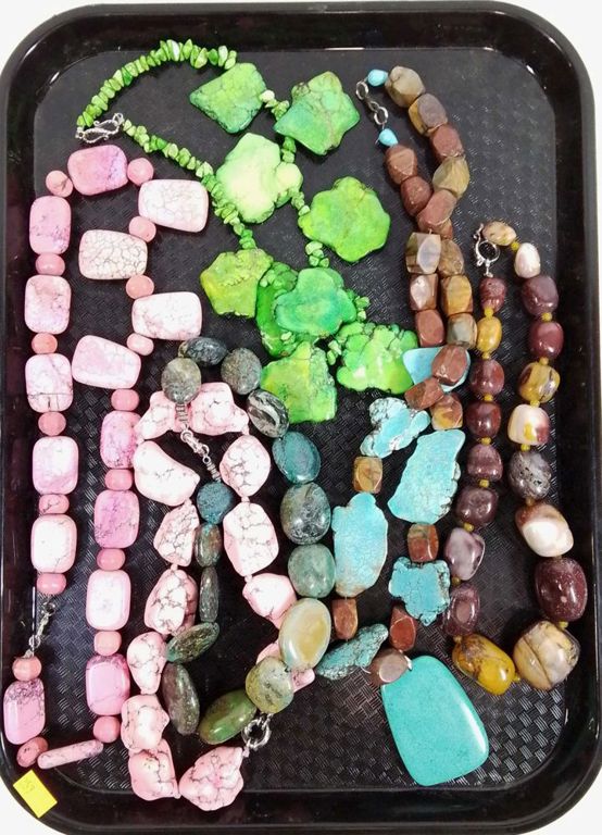 Minerals jewelry howlite agate turquoise necklaces