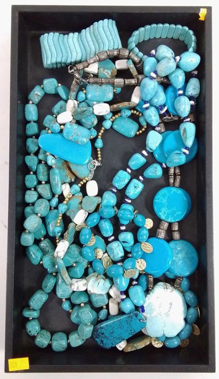 Assorted turquoise howlite jewelry