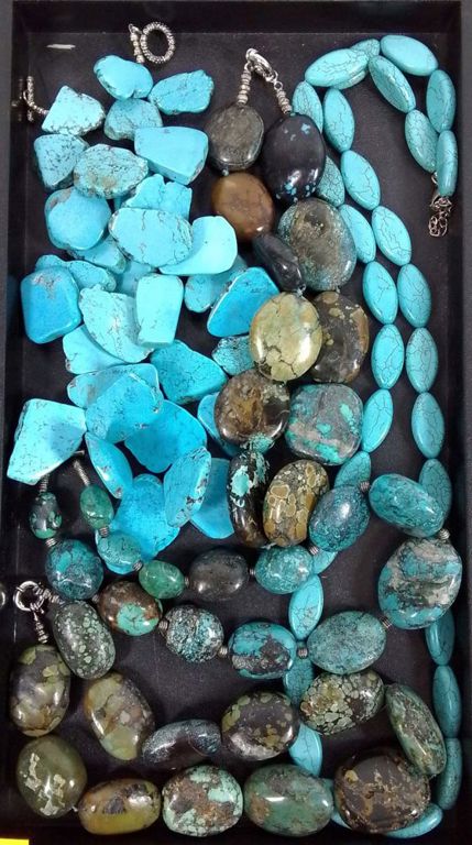 Minerals turquoise howlite necklaces