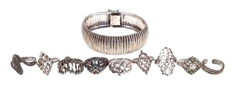 Sterling silver cubic zirconia jewelry set