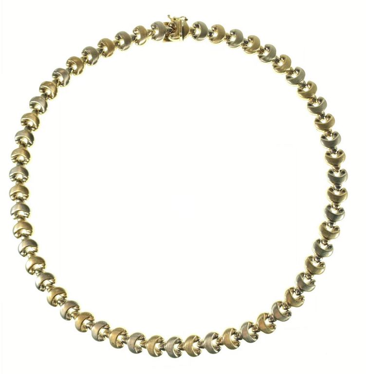 14k yellow gold Italian "C" link necklace