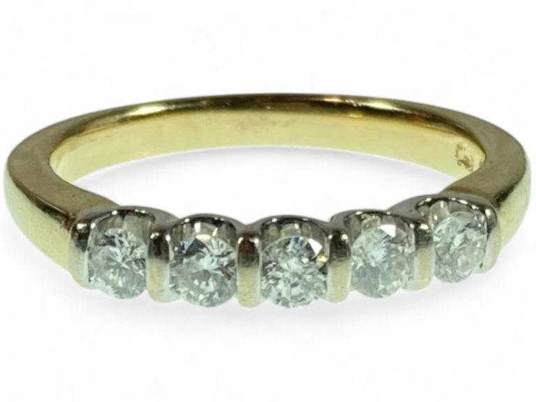 14k yellow and white gold diamond ring
