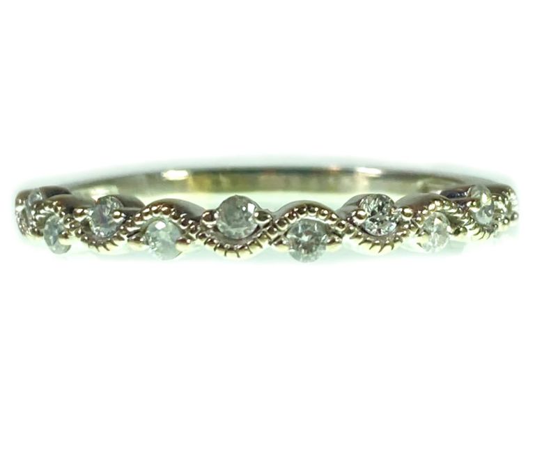 14k white gold and diamond ring