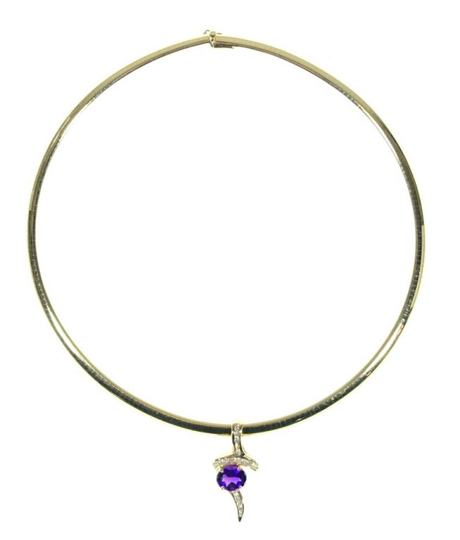 Omega amethyst necklace