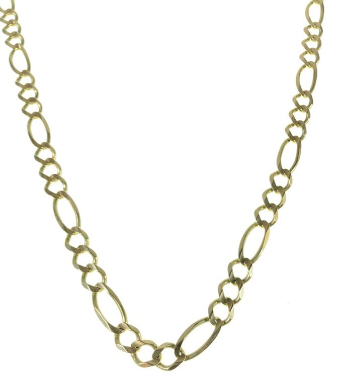 14k yellow gold Figaro link necklace