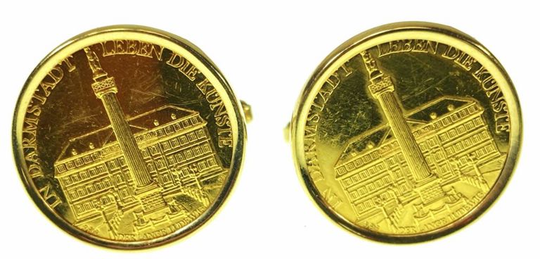 14k yellow gold cufflinks