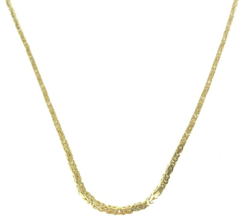 14k yellow gold Byzantine necklace