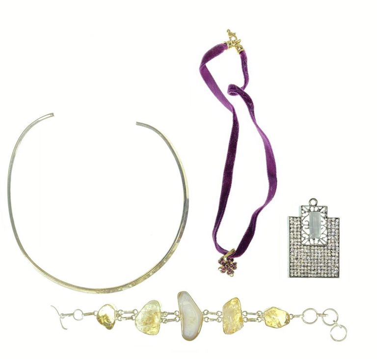 Assorted fashion jewelry with rings and earrings