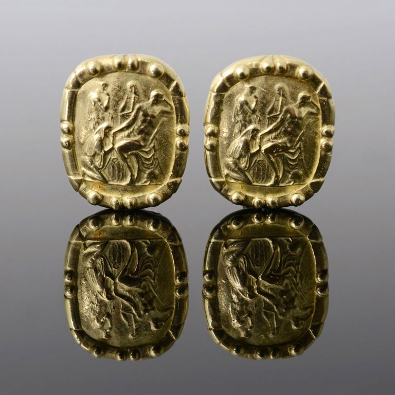 18k gold clip earrings