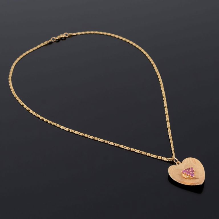 14k gold chain with five charms