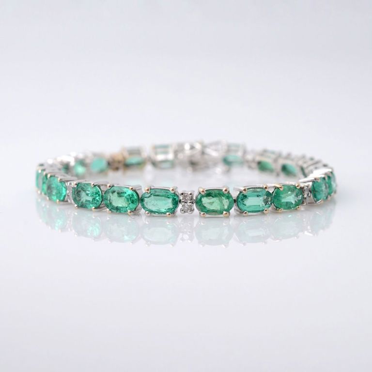 18k gold emerald bracelet