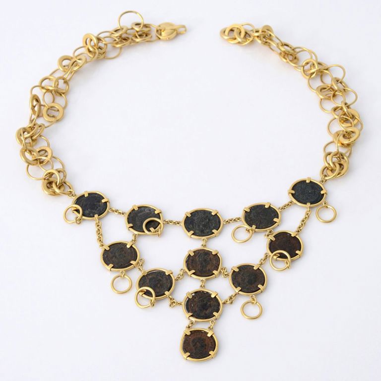 18k gold coin necklace