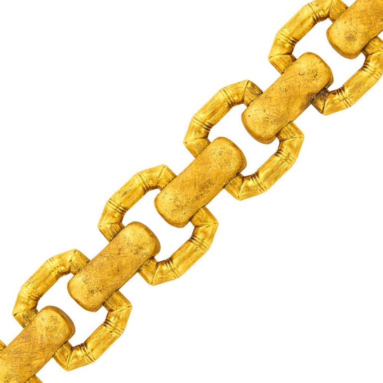 18k gold bamboo bracelet