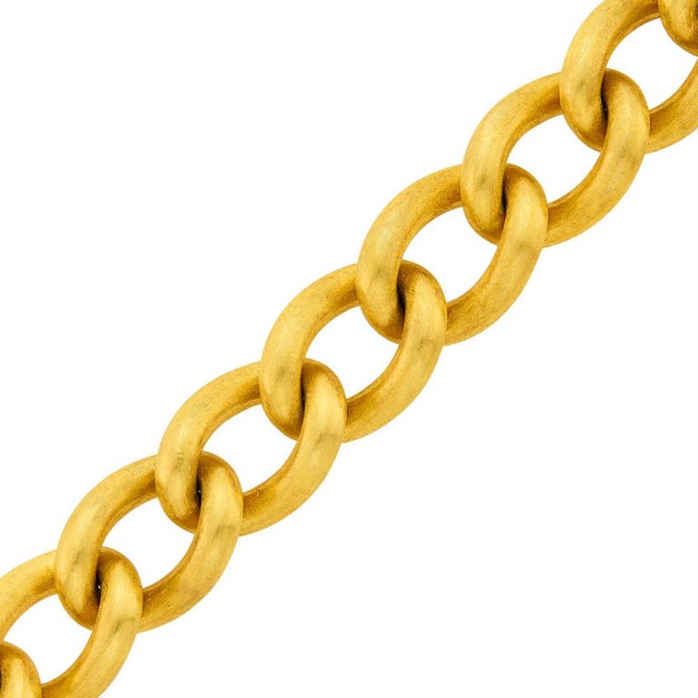 18k gold oval link bracelet
