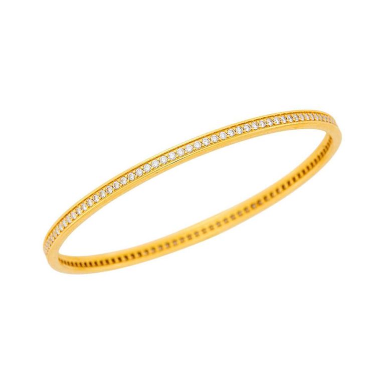 18k gold diamond bangle bracelet