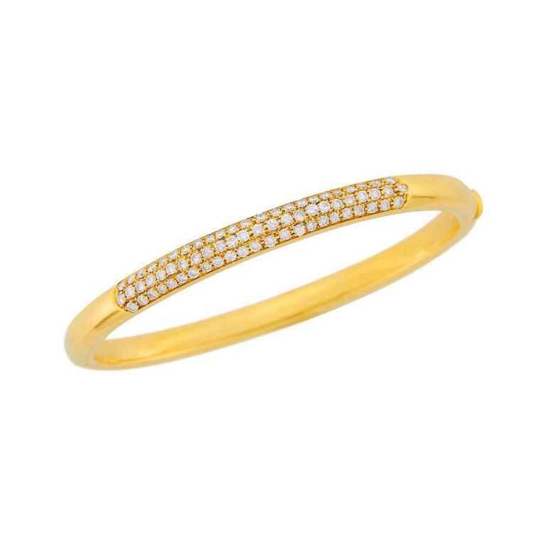 18k gold diamond bangle bracelet