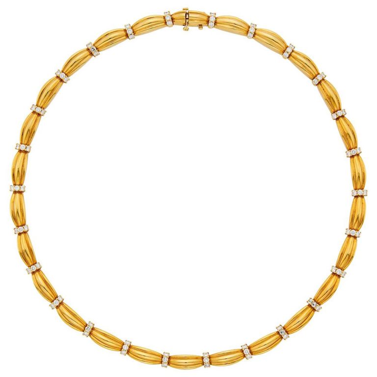 18k gold diamond necklace