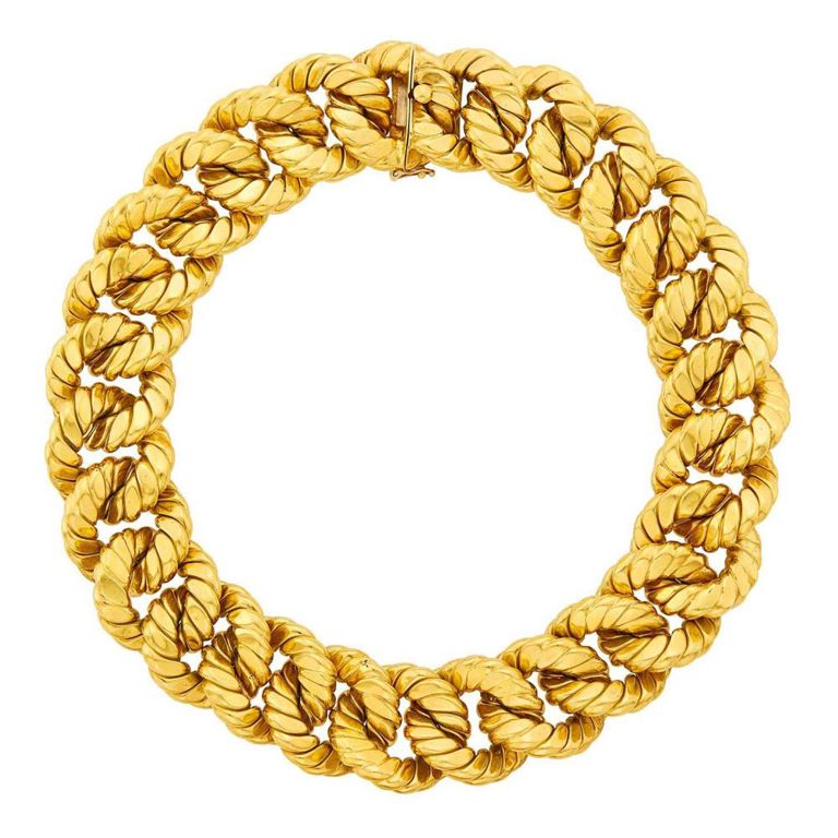 18k gold curb link necklace