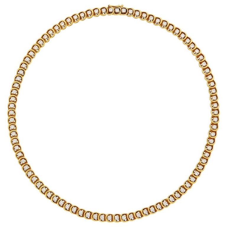 18k gold diamond necklace