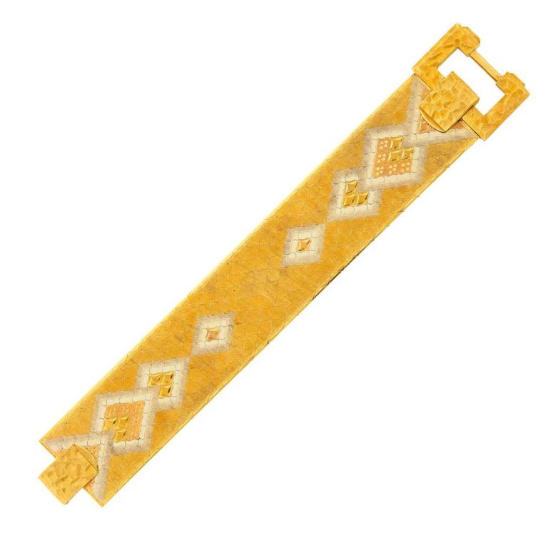 18k tricolor gold bracelet