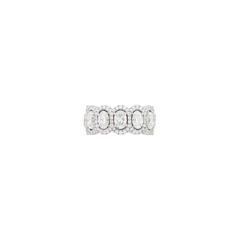 Platinum diamond band ring