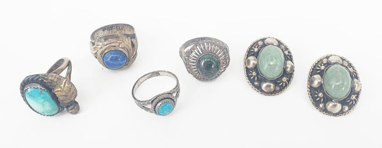 Vintage silver turquoise Navajo-style jewelry set