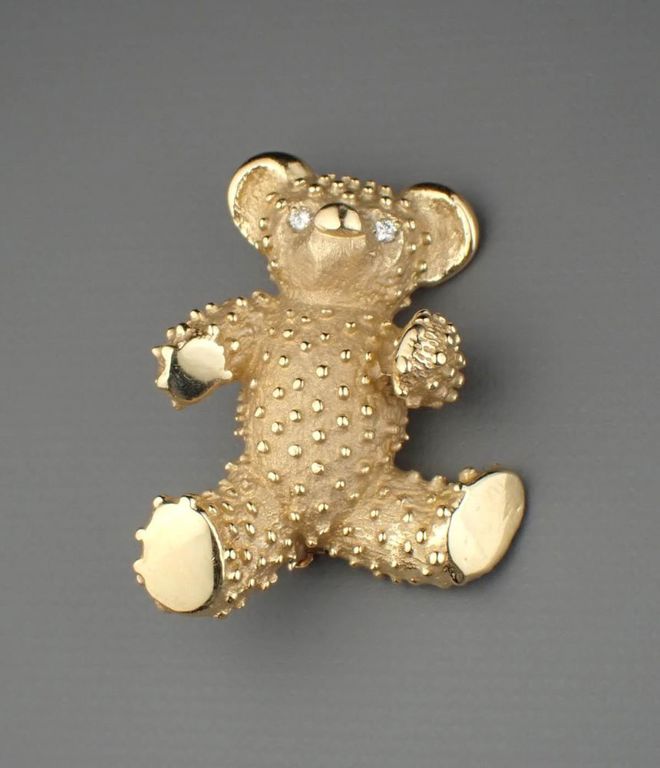 14k gold diamond brooch