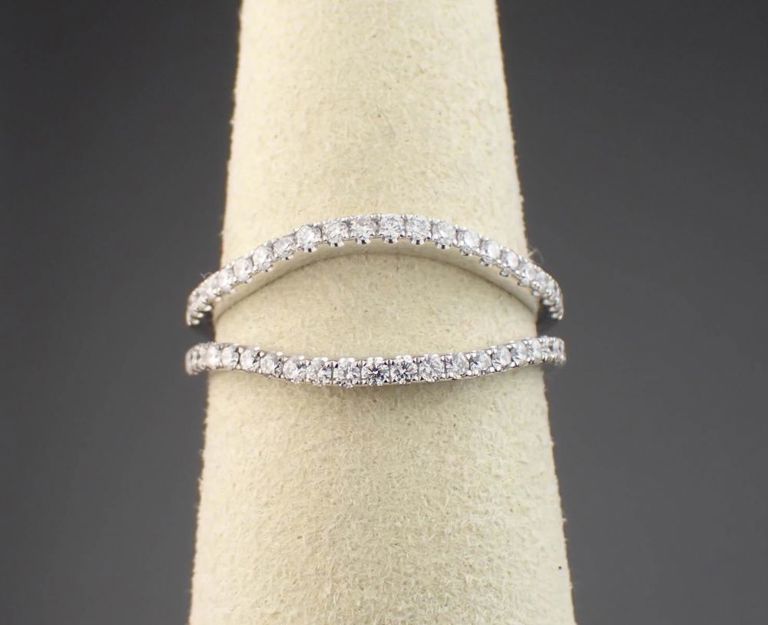 14k white gold diamond wedding bands